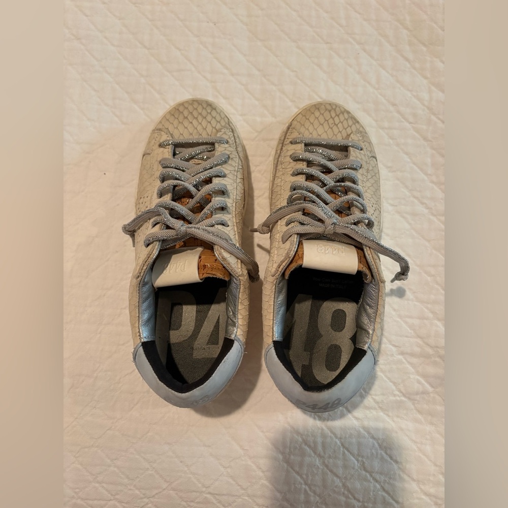P448 Gray and Tan Sneakers